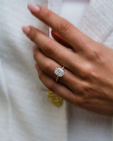 3.20 Ct Cushion cut Moissanite Ring