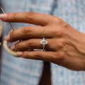 3 Ct Oval Cut Moissanite Engagement Ring