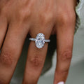 7.50 Ct Oval Cut Moissanite Engagement Ring