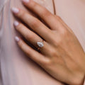 2.10 Ct Elongated Pear Cut Moissanite Ring