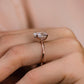2.10 Ct Elongated Pear Cut Moissanite Ring