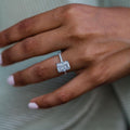 4 Ct Radiant Cut Moissanite Ring