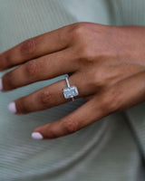 4 Ct Radiant Cut Moissanite Ring