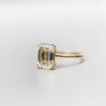 3.80 Ct Old Mine Emerald Cut Moissanite Engagement Ring