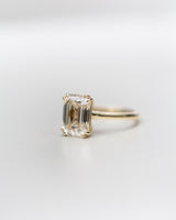 3.80 Ct Old Mine Emerald Cut Moissanite Engagement Ring