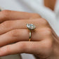 5.20 Ct Old Mine Cushion Cut Moissanite Ring