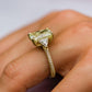5 Ct Canary Yellow Radiant Cut Moissanite Engagement Ring