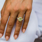 5 Ct Canary Yellow Radiant Cut Moissanite Engagement Ring