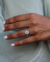 2.75 Ct Cushion Cut Moissanite Ring