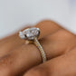 5 Ct Elongated Pear Cut Moissanite Ring