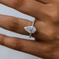 5 Ct Elongated Pear Cut Moissanite Ring