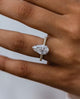 5 Ct Elongated Pear Cut Moissanite Ring