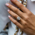 4.60 Ct Radiant Cut Moissanite Engagement Ring