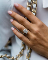 4.60 Ct Radiant Cut Moissanite Engagement Ring