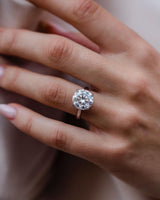 5 Ct Round Brilliant Cut Moissanite Ring