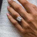 3.55 Ct Radiant Cut Moissanite Engagement Ring