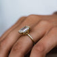 Old Mine 6.20 Ct Emerald Cut Moissanite Ring