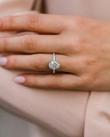 3 Ct Oval Cut Moissanite Engagement Ring