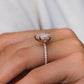 4.10 Ct Elongated Pear Cut Moissanite Ring