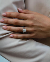5.70 Ct Cushion Cut Moissanite Ring