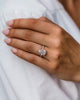 4.10 Ct Elongated Pear Cut Moissanite Ring