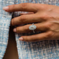 2.90 Ct Oval Moissanite Engagement Ring