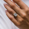 3.80 Ct Radiant Cut Moissanite Engagement Ring