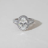 3.50 Ct Oval Cut Moissanite Engagement Ring