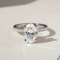 2.90 Ct Oval Cut Moissanite Engagement Ring
