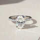 2.90 Ct Oval Cut Moissanite Engagement Ring