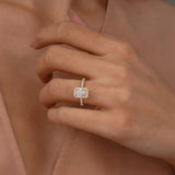1.50 Ct Radiant Cut Moissanite Engagement Ring