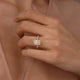 1.50 Ct Radiant Cut Moissanite Engagement Ring
