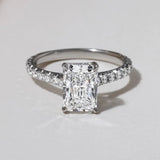 2 Ct Radiant Cut Moissanite Engagement Ring