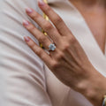4 Ct Emerald Cut Moissanite Engagement Ring