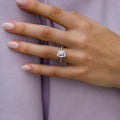 3.80 Ct Emerald Cut Moissanite Engagement Ring