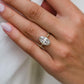Old mine 4.70 Ct Oval Cut Moissanite Ring