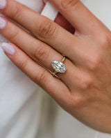 Old mine 4.70 Ct Oval Cut Moissanite Ring