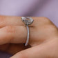 3.80 Ct Emerald Cut Moissanite Engagement Ring