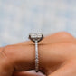 2.90 Ct Oval Cut Moissanite Engagement Ring