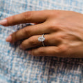 2.90 Ct Oval Cut Moissanite Engagement Ring