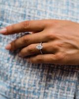 2.90 Ct Oval Cut Moissanite Engagement Ring