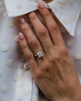 3.10 Ct Radiant Cut Moissanite Engagement Ring