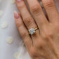 3.10 Ct Princess Cut Moissanite Engagement Ring