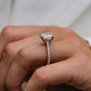 3.20 Ct Cushion Cut Moissanite Ring