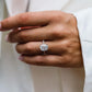 3.20 Ct Cushion Cut Moissanite Ring