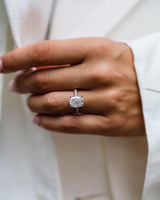 3.20 Ct Cushion Cut Moissanite Ring