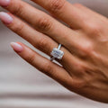 5 Ct Emerald Cut Moissanite Engagement Ring