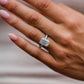 5 Ct Emerald Cut Moissanite Engagement Ring
