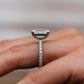 5 Ct Emerald Cut Moissanite Engagement Ring