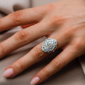 5.20 Ct Oval Cut Moissanite Ring